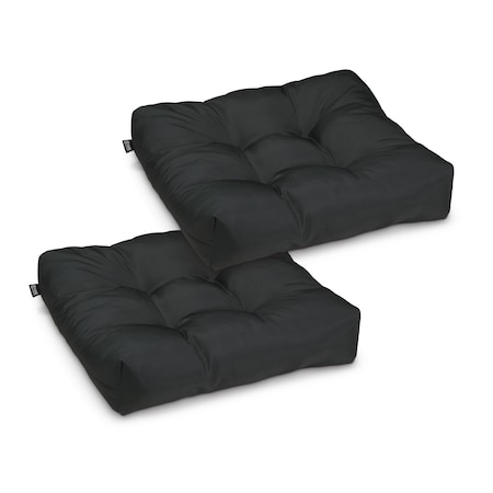 Classic Accessories 19" x 19" x 5" Square Seat Cushions, Black, 2PK 62-113-010402-2PK